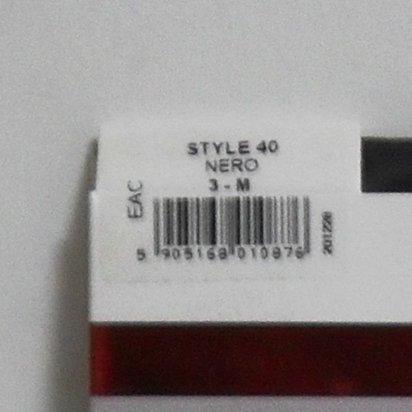 NWT Marilyn Black Reinforced Panty  40 Den Sz  3-M - Picture 3 of 7